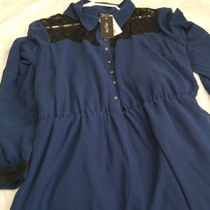 City Chic Navy Blue Dress